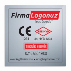 BUTON ÜSTÜNE FİRMA LOGO VE TEL ETİKETİ